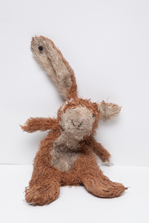 Iphigenia, 2013. Stuffed animal, tack. Image courtesy of Stephen Funk