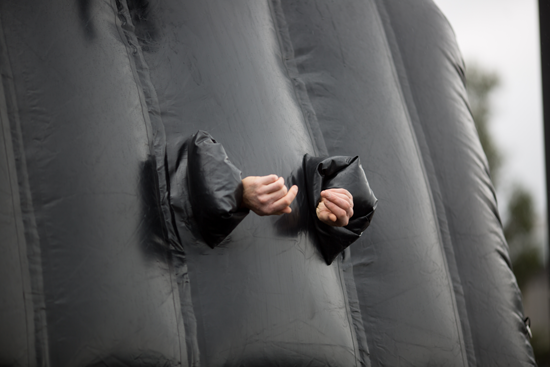 Pause, 2011, performance/installation, inflatable Structure. Image courtesy, MONA/Rémi Chauvin