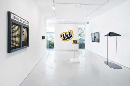 Just Yell, 2013, Installation View at Monique Meloche Gallery.