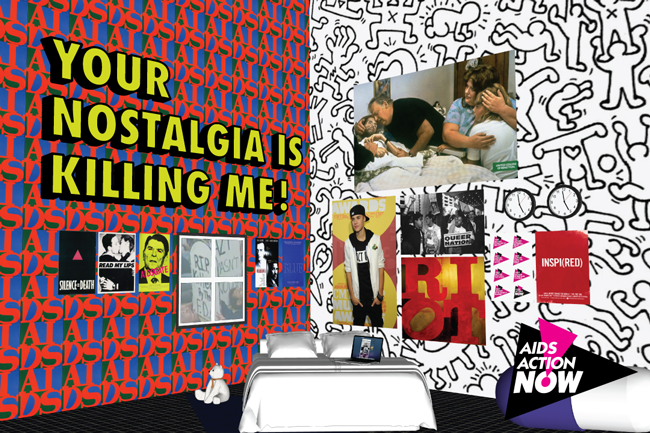 Vincent Chevalier and Ian Bradley-Perrin, Your Nostalgia is Killing Me, 2013, Digital/Google Sketchup. Image courtesy AIDS Action Now and Poster/VIRUS (Toronto).