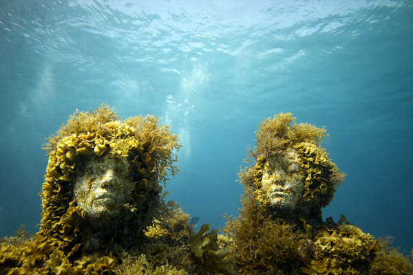 Figure 5. Jason deCaires Taylor, Silent Evolution (detail), 2010, Sculpture, dimensions variable. Cancun/Isla Mujeres, Mexico.