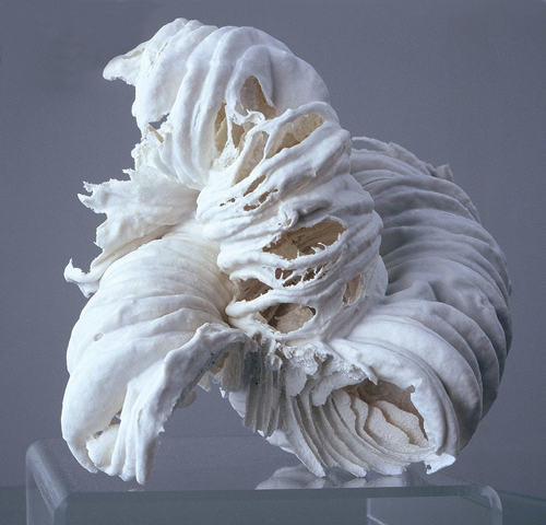 Porcelain Skins (series), 2006, Porcelain, cotton swabs, 7 x 6 x 6 inches. Courtesy the artist.