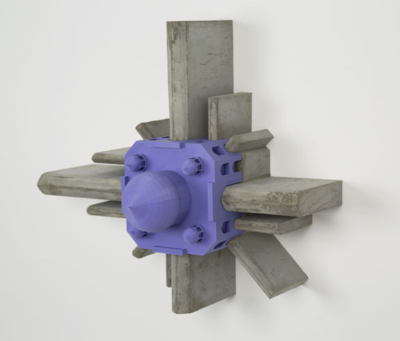 Susan Giles, Taj/Extrusions, 2016, 3D printed PLA plastic, concrete