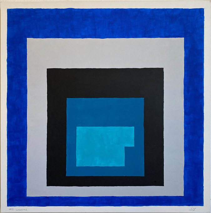 Homage to the Auction Block #81 (lodestar), 24 x 24 inches, Acrylic on Panel, 2021