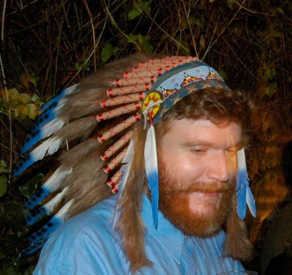 A non-Native person wearing a Native American war bonnet as a "fashion accessory" is commonly cited as an example of cultural appropriation. By PC Bro
